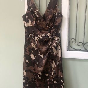 Dress by Donna Ricco, size 6, browns and cream